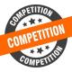Competition sign round ribbon sticker tag 171011464
